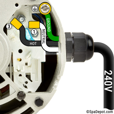 HydroMaster Pump for Jacuzzi­® Sundance® Spas 6500-352 - 1Spd 56Fr 240V