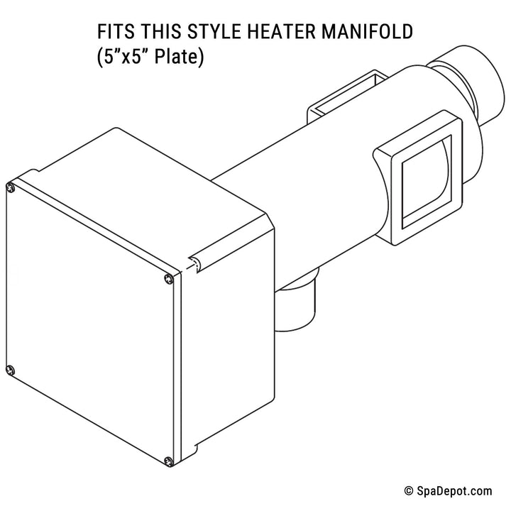 Heater Element 5"x5" Plate - 5.5kW@240V / 1.4kW@120V Titanium