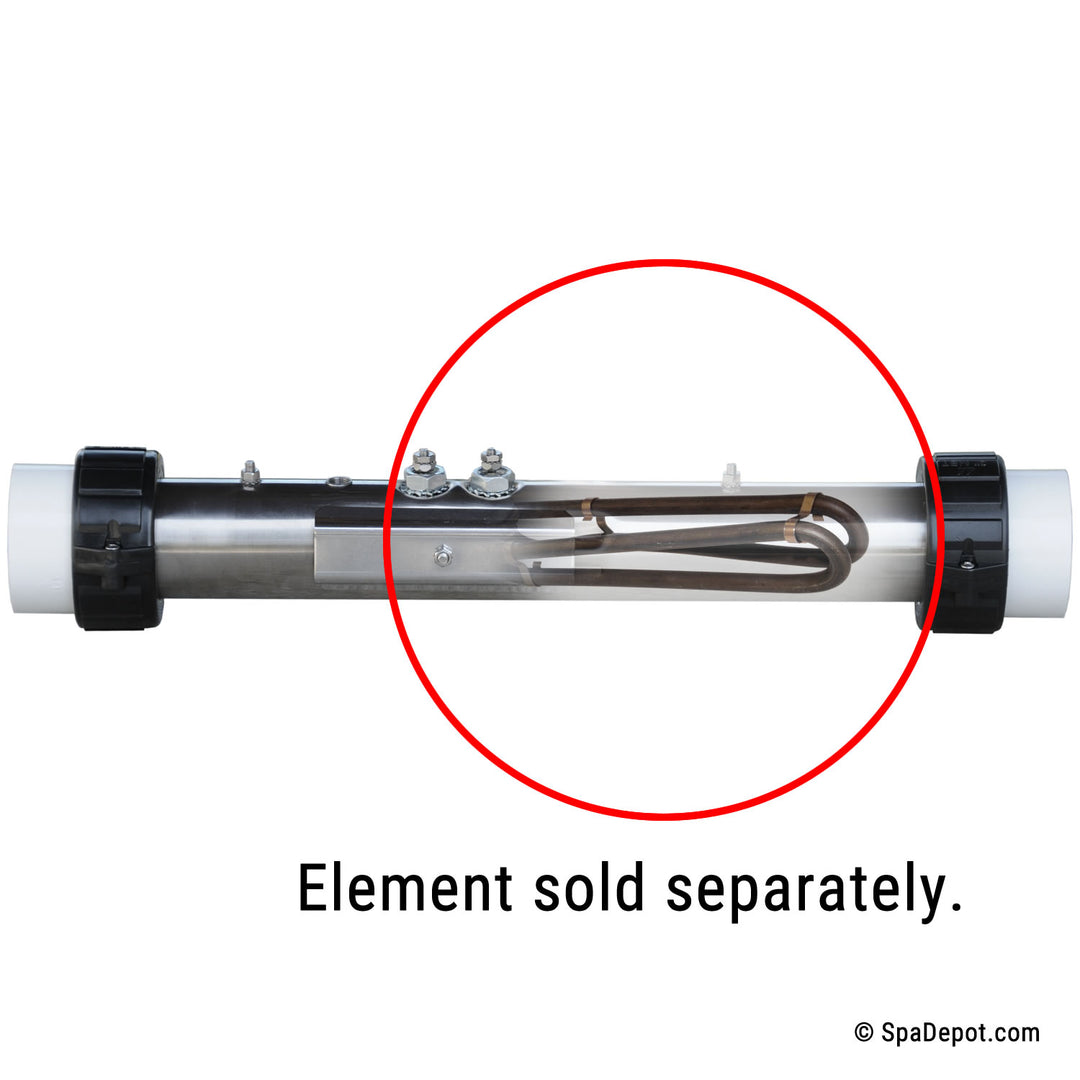 Heater Manifold Flow Thru 2" x 15" (No element)