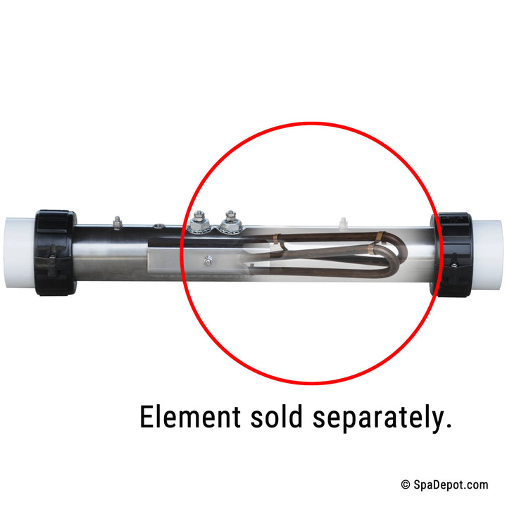 Heater Manifold Flow Thru 2" x 15" (No element)