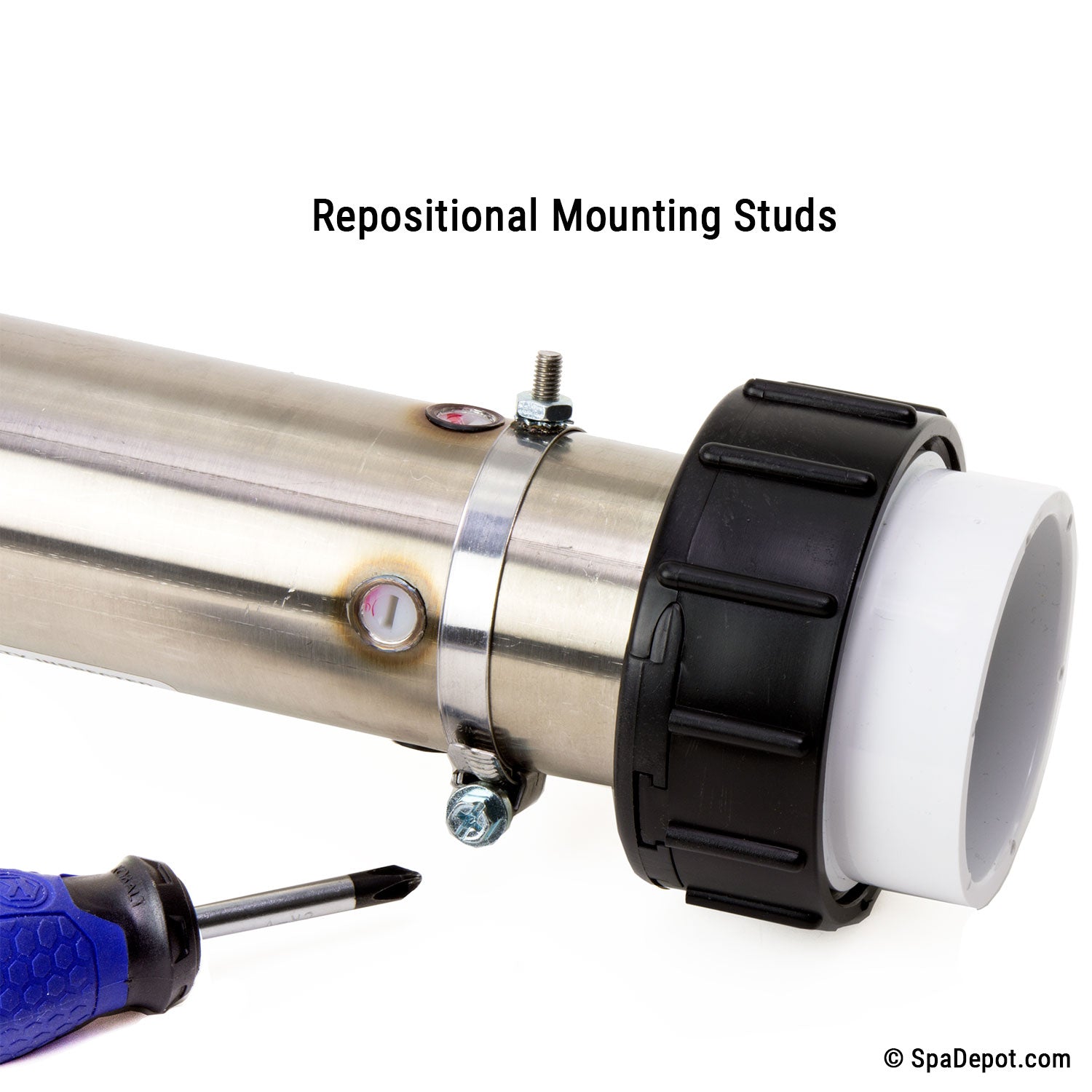 15-Inch Universal Flo-Thru Adjustable Hot Tub & Spa Heater - Choose 5.5kW Or 4kW Power
