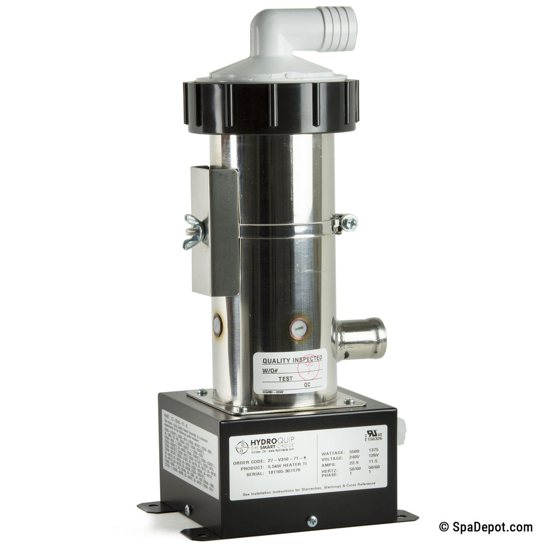 Universal Vertical Low-Flow Spa Heater Assembly