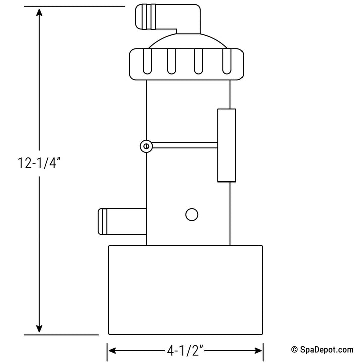 Universal Vertical Low-Flow Spa Heater Assembly