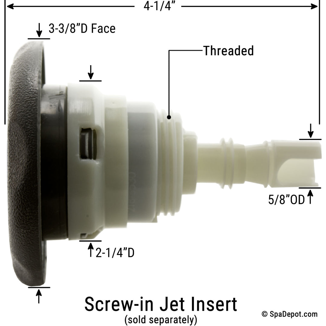 Waterway 3-3/8" Poly Storm Screw-in Jet Housing