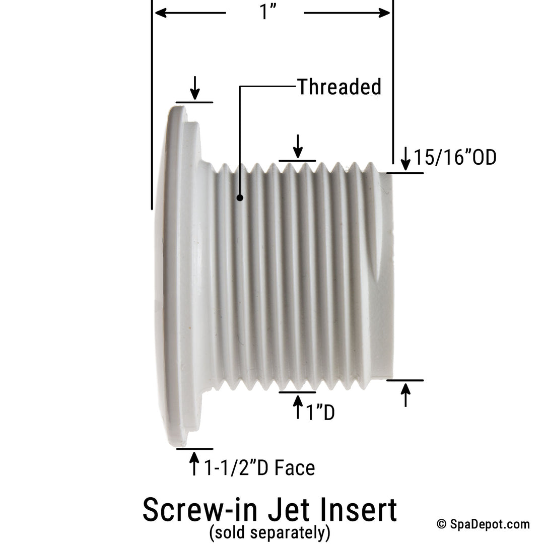 Waterway 1-1/2" Ozone/Cluster Threaded Jet Housing