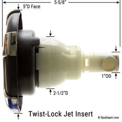 CMP 5" Typhoon Directional Twist-Lock Jet Insert - Crown