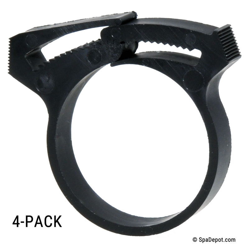 Snap-Grip Hose Clamps 4-Pack 3/4" - 1-1/4"