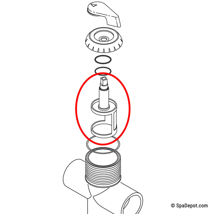 Rotor Insert for 3-Way 2" Diverter Valve