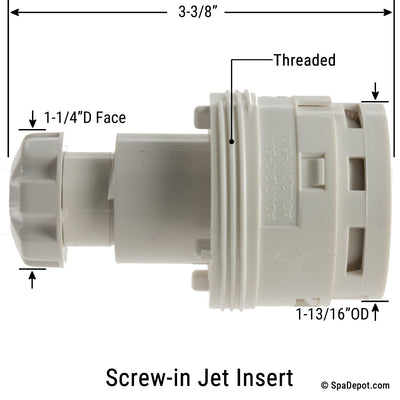 Waterway Poly Directional Caged Screw-in Jet Insert