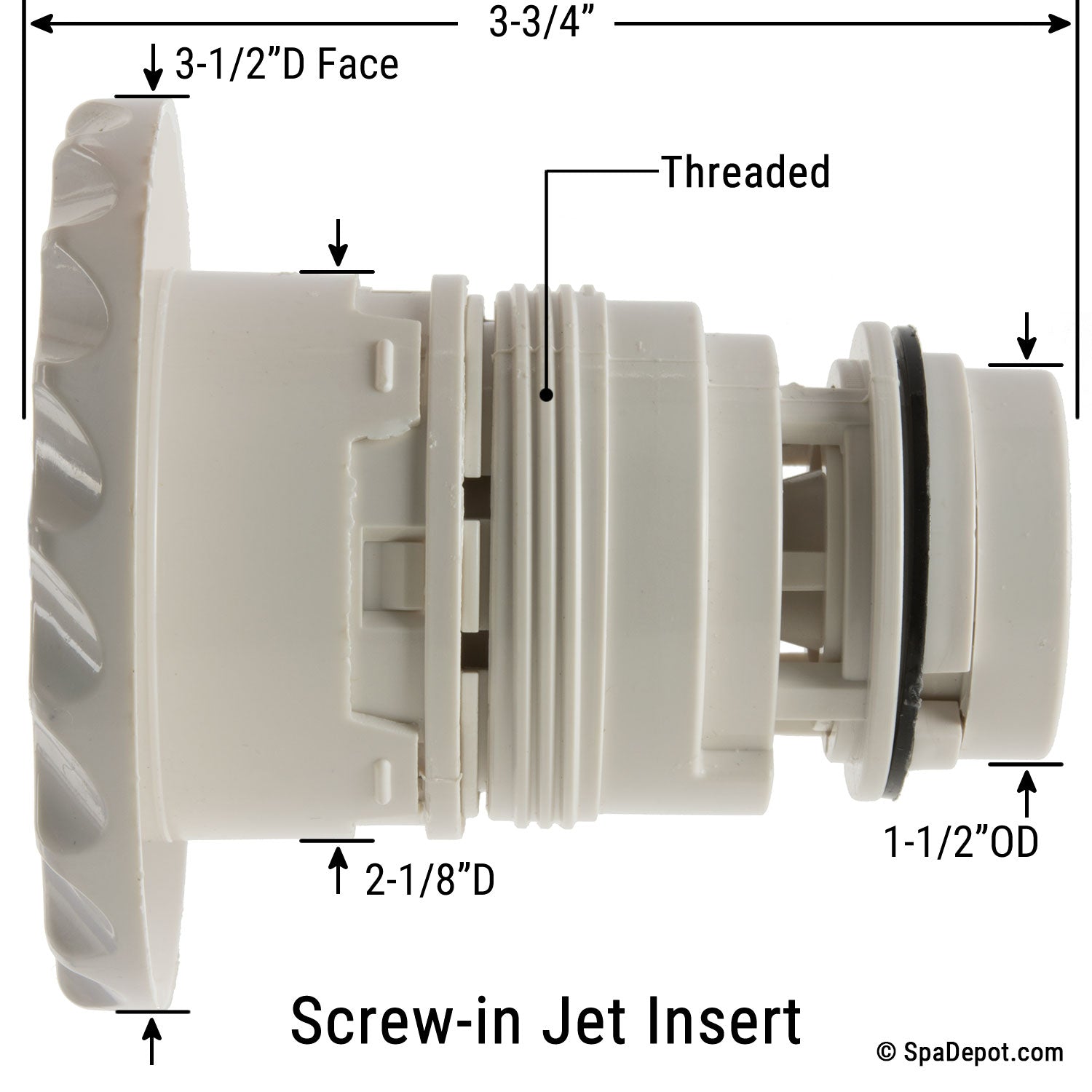 Hdd Jet Insert Hot Tub Jet Insert - Waterway 3-1/2