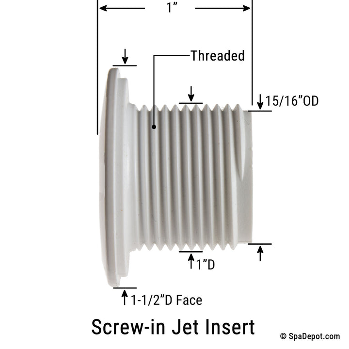 Waterway 1-1/2" Cluster Pulsator Threaded Jet Insert