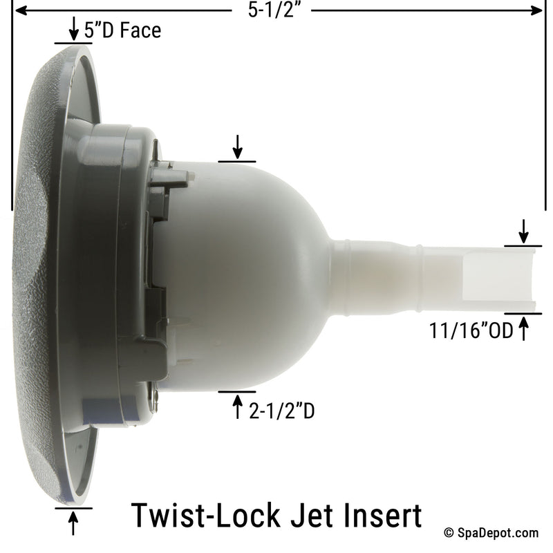 Pentair 5" Cyclone Directional Swirl Twist-Lock Jet Insert