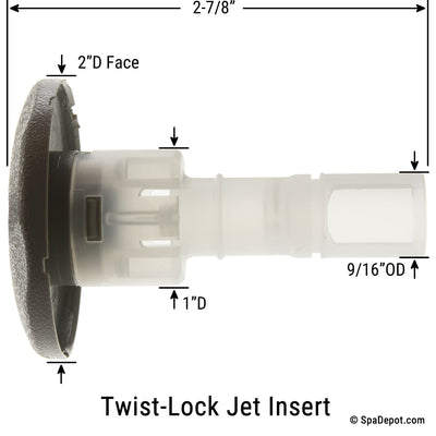 CMP 2" Typhoon Directional Twist-Lock Jet Insert - Gray