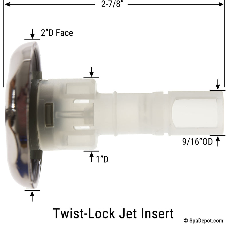 CMP 2" Typhoon Roto Twist-Lock Jet Insert - Stainless