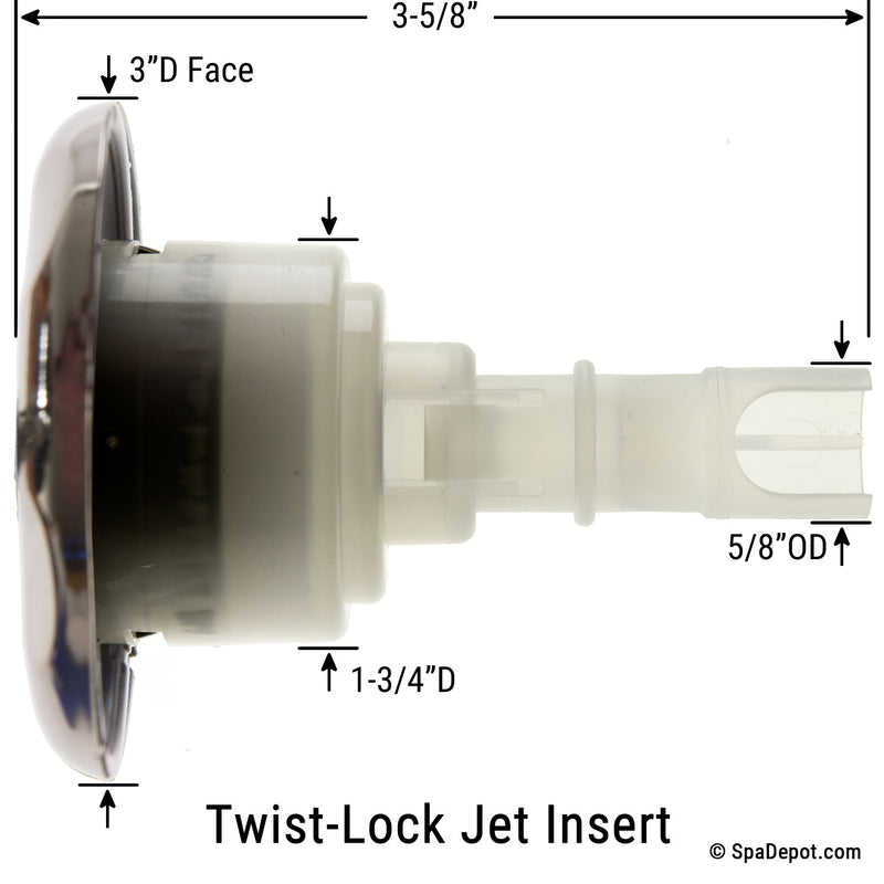CMP 3" Typhoon Directional Twist-Lock Jet Insert - Stainless