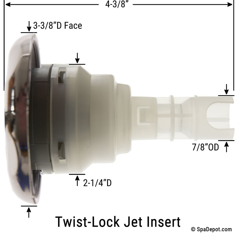 CMP 3-3/8" Typhoon Directional Twist-Lock Jet Insert - Stainless
