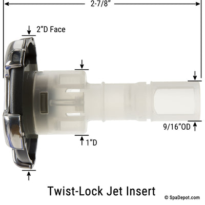 CMP 2" Typhoon Directional Twist-Lock Jet Insert - Crown