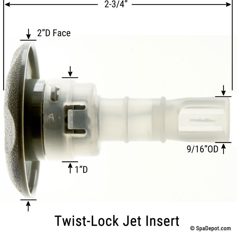 Pentair 2" Euro Cyclone Directional Twist-Lock Jet Insert
