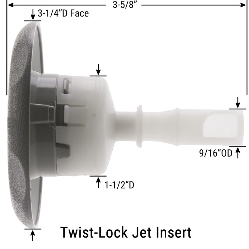 Pentair 3-1/4" Micro Cyclone Directional Swirl Twist-Lock Jet Insert