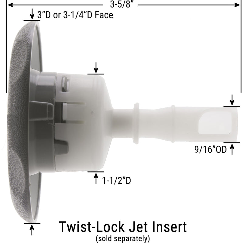 Pentair 3" - 3-1/4" Micro Cyclone Twist-Lock Jet Housing