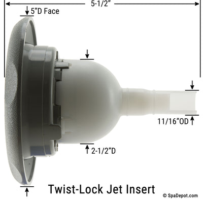 Pentair 5" Cyclone Directional Twist-Lock Jet Insert