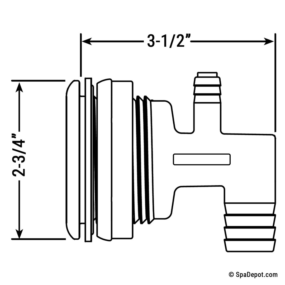 Waterway 3" Mini Storm Screw-in Jet Housing