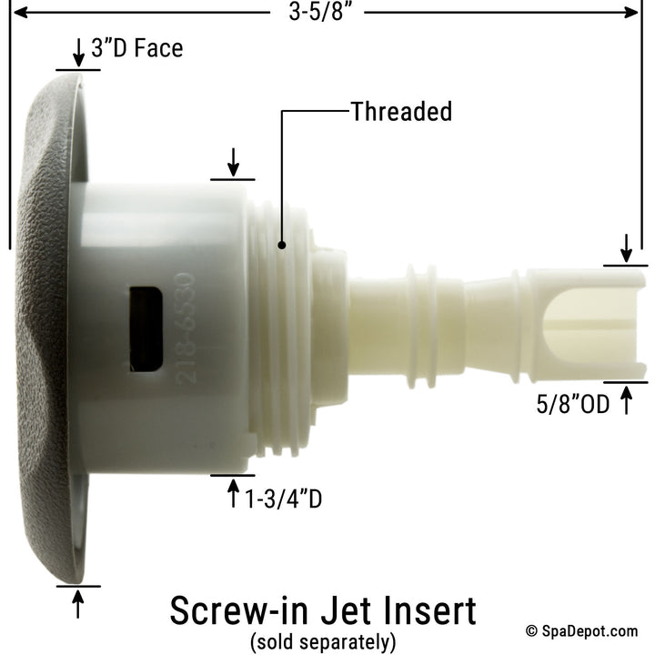 Waterway 3" Mini Storm Screw-in Jet Housing