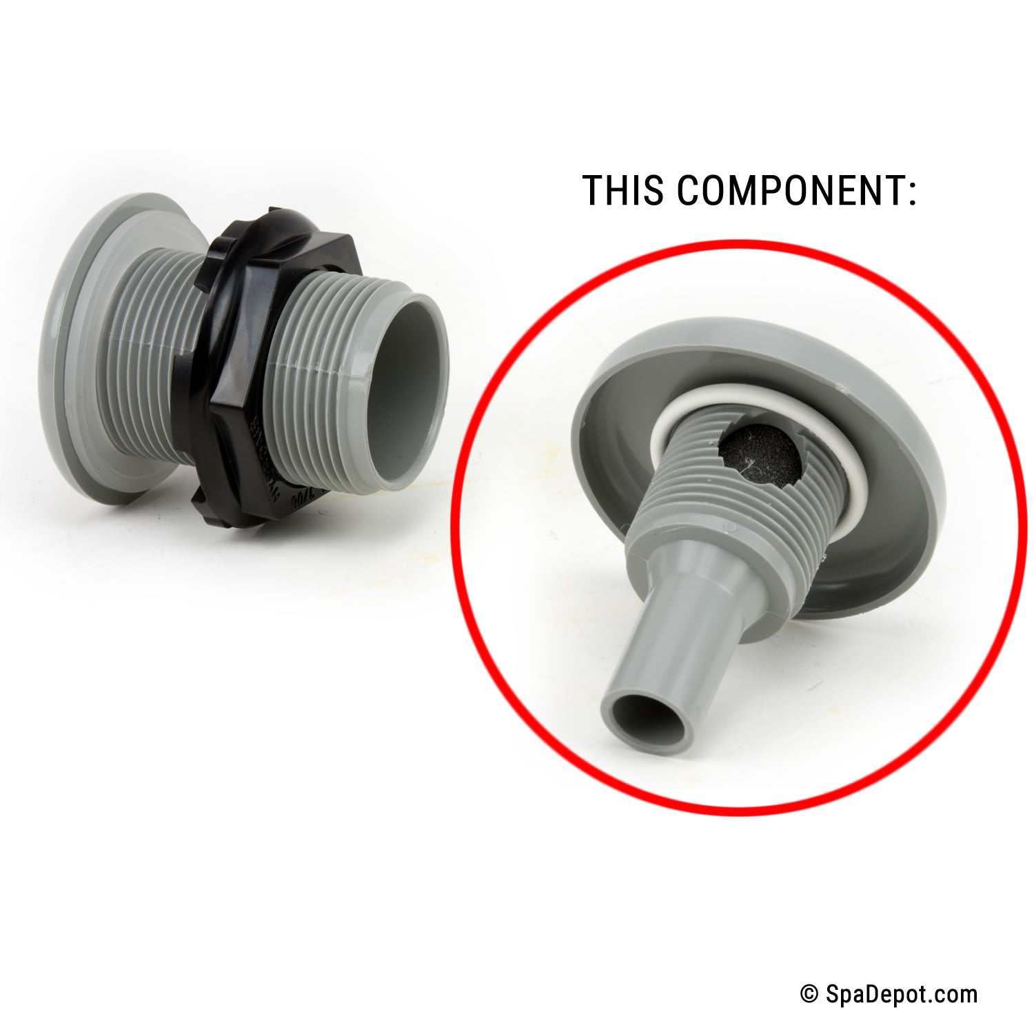 Hot Tub Air Control Valve 1" Crescent Handle Replacement Stem