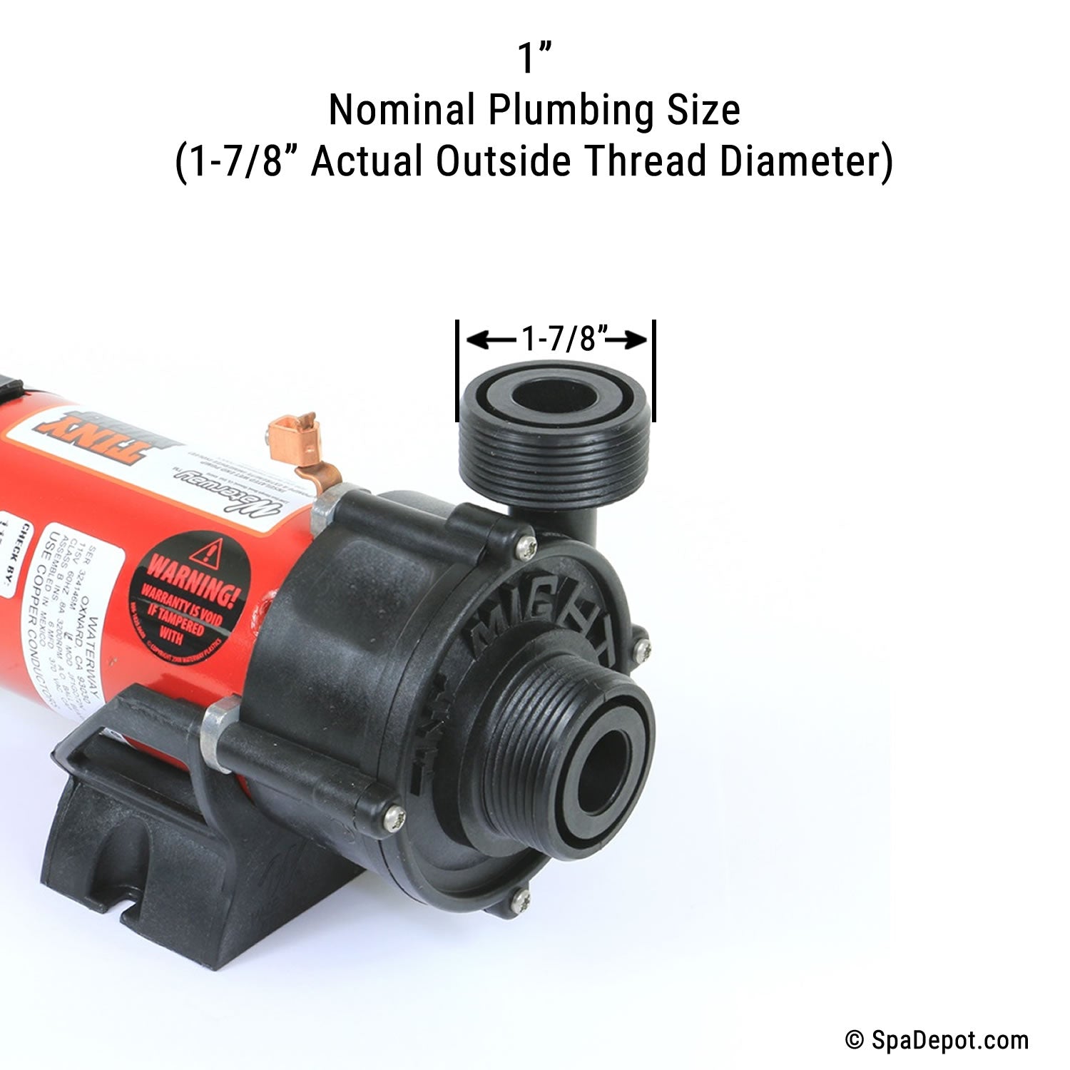 Hot Tub Pump Union - 1