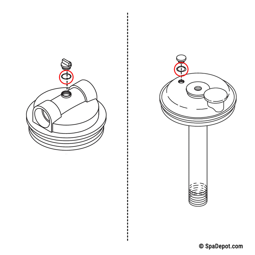 O-Ring for Rainbow Filter/Feeder Air Relief Plug 2-Pack