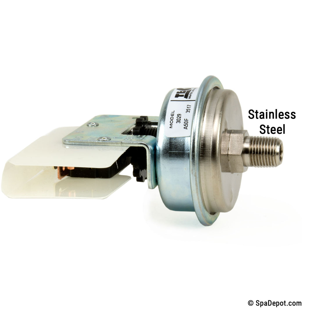 Pressure Switch - Adjustable, SPST-NO, Stainless Steel 3029