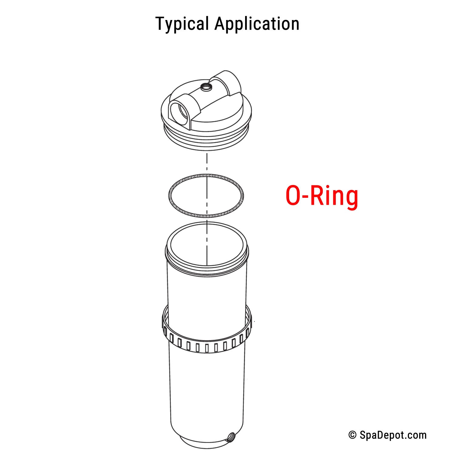 Hot Tub Filter Canister O-Ring - 6-1/4 Hot Tub Filter Canister O-Ring - 6-1/4