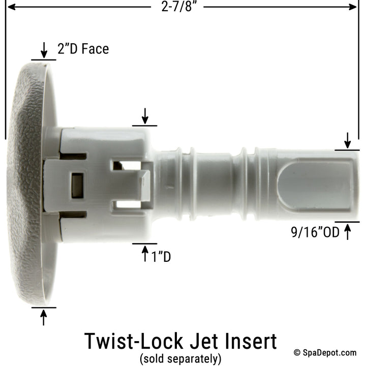 Waterway 2" Cluster Storm Twist-Lock Jet Housing