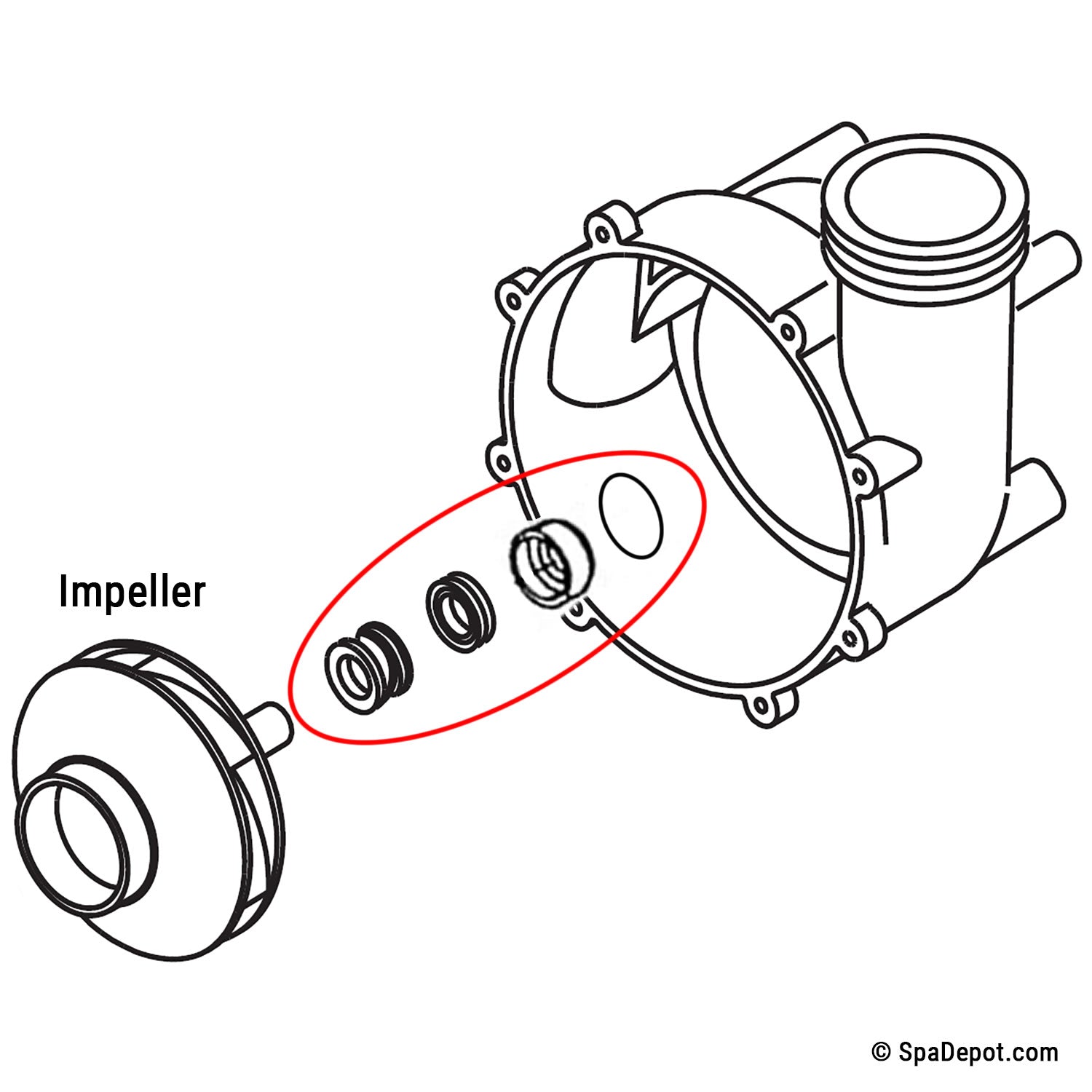 Hot Tub Pump Seal for Hayward/ AquaFlo PS-2131 – SpaDepot.com