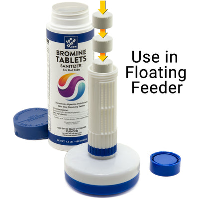 Bromine tablets use in floating feeder