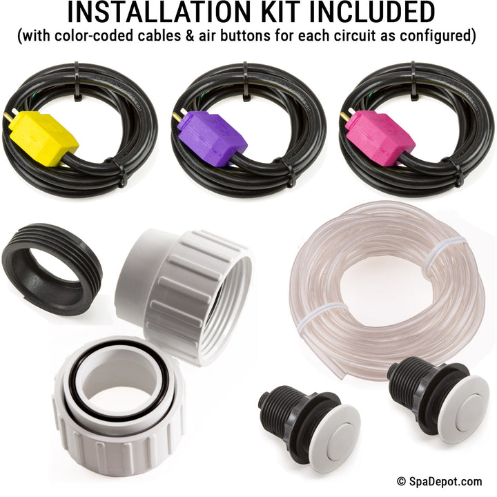 EasyPak 500 Pump-Top Mount Air Switch Spa Control Kit - 1 Pump & Blower