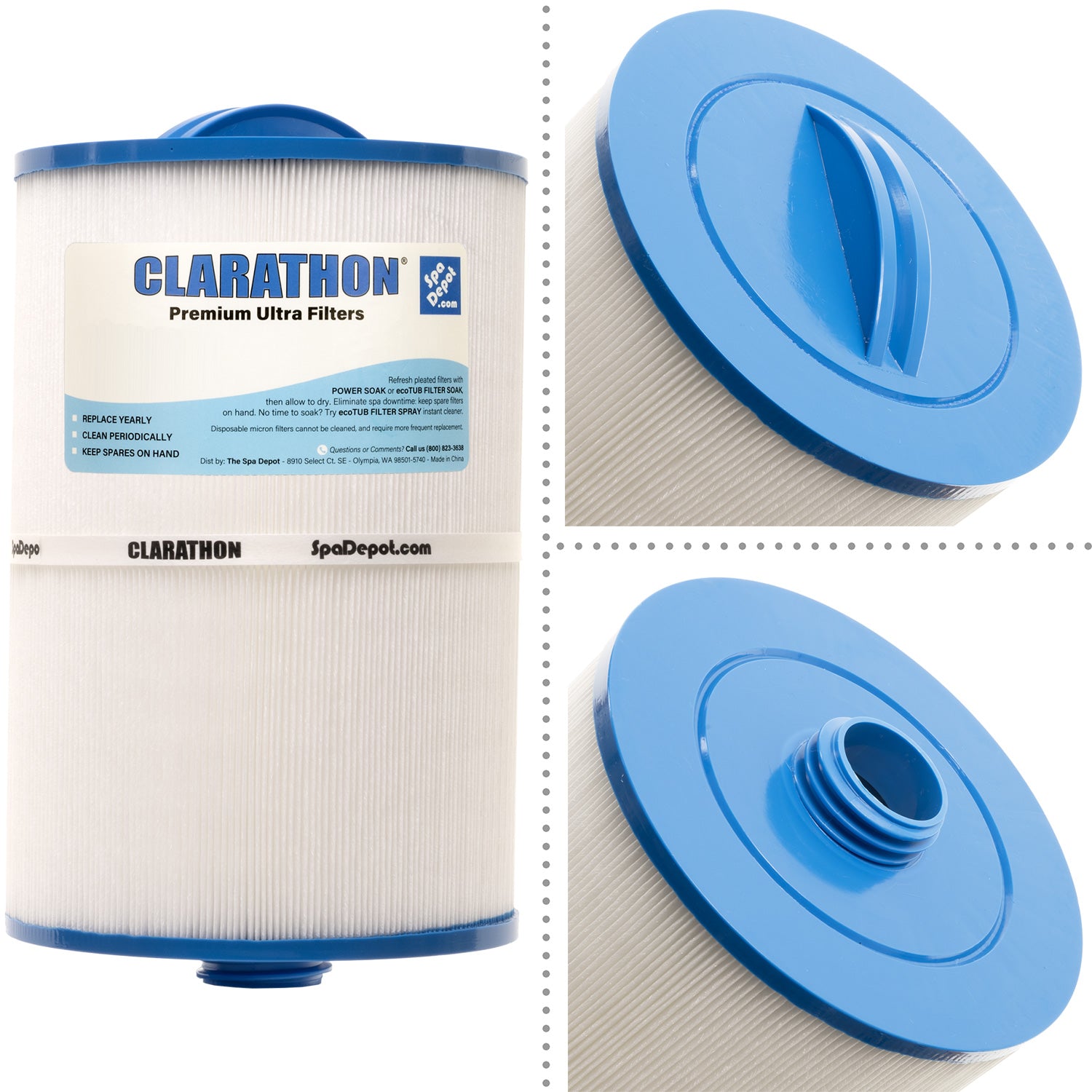 Clarathon Threaded Hot Tub Filter for @Home/Dimension One FC0475