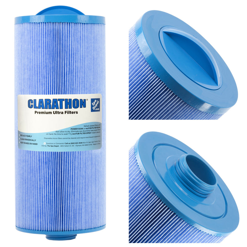 Clarathon Antimicrobial Threaded Filter for Jacuzzi/Del Sol Spas FC2715M