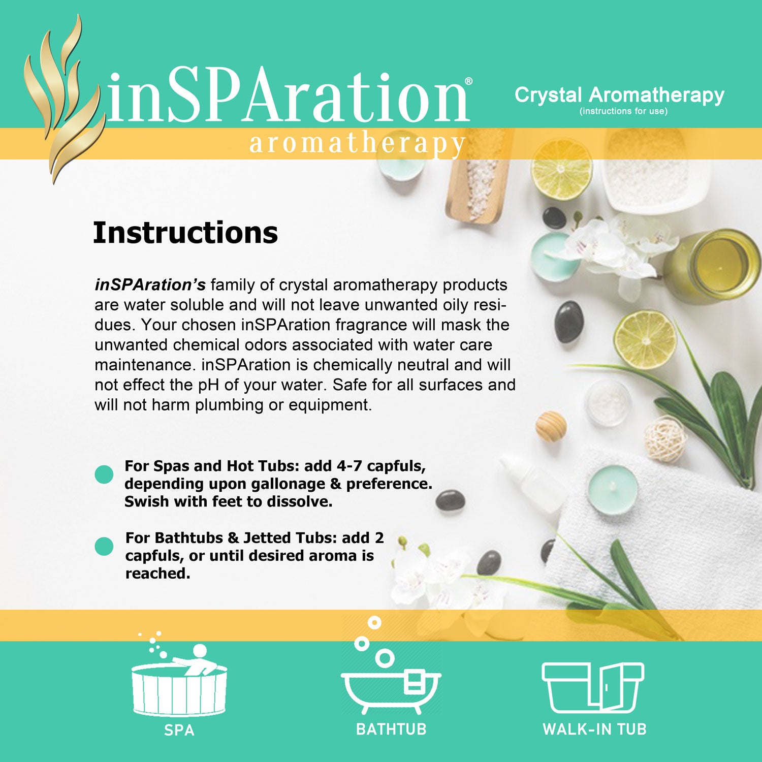 inSPAration Spa & Bath Aromatherapy Crystals 13 oz - Eucalyptus