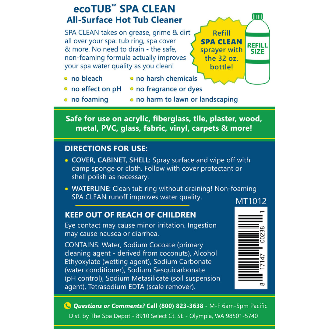 eco-TUB Spa Clean All Surface Cleaner 16 oz.