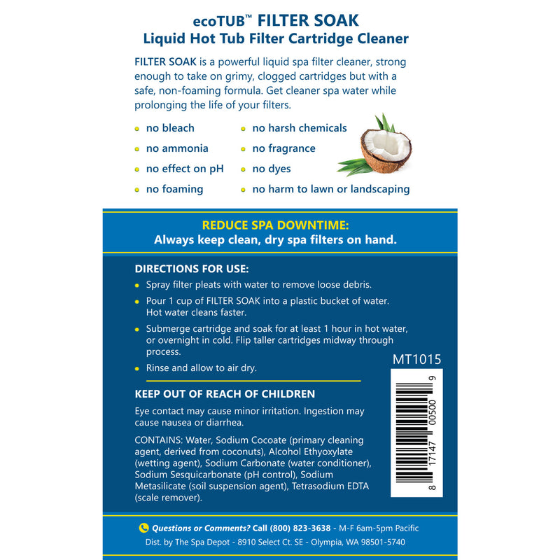 eco-TUB Filter Soak Cleaner