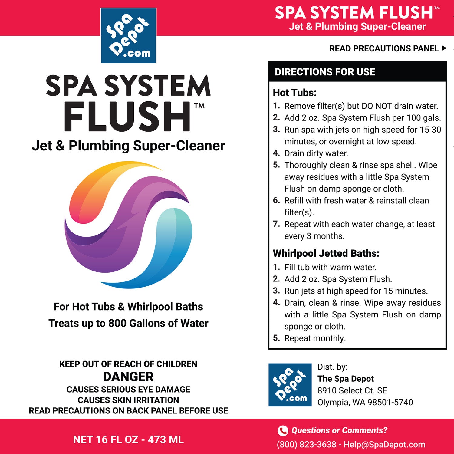 Spa System Flush Hot Tub Plumbing Cleaner – SpaDepot.com