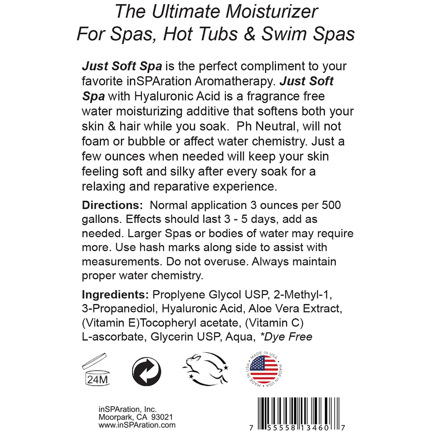 inSPAration - Just Soft Spa Moisturizer - 12 oz. – SpaDepot.com