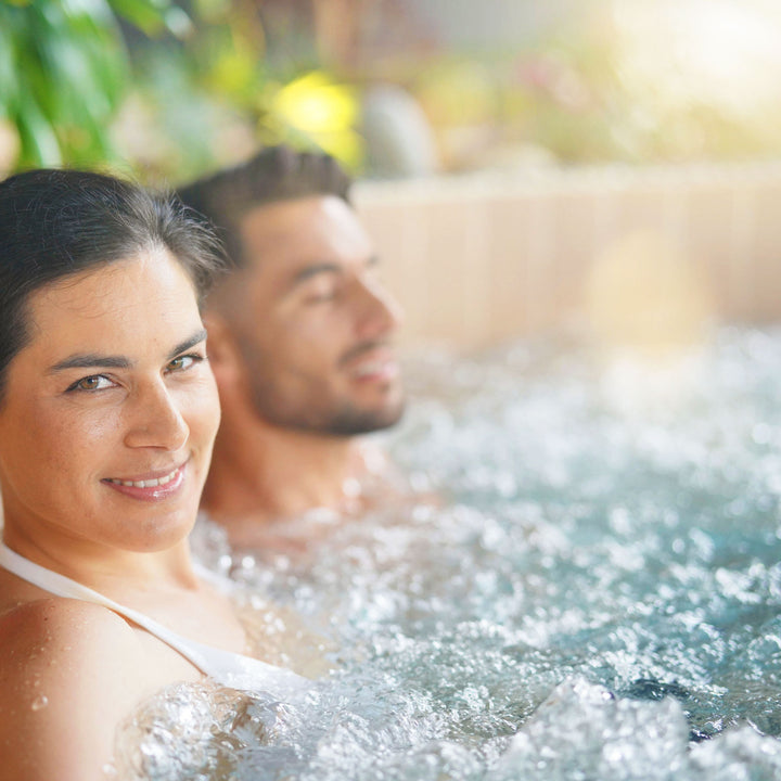 Couple enjoying spa